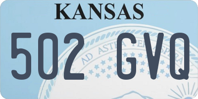 KS license plate 502GVQ