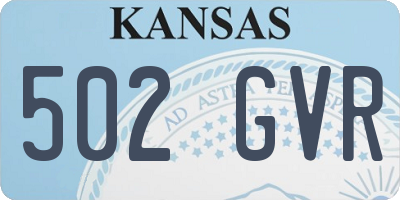 KS license plate 502GVR