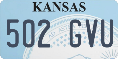 KS license plate 502GVU