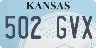 KS license plate 502GVX