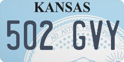 KS license plate 502GVY