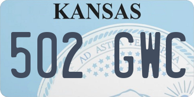 KS license plate 502GWC