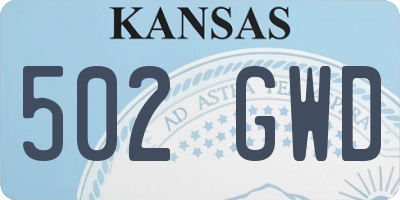 KS license plate 502GWD