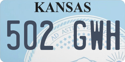KS license plate 502GWH