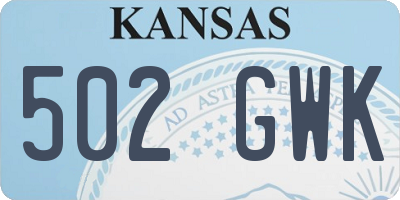 KS license plate 502GWK