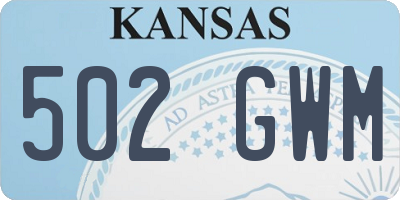 KS license plate 502GWM