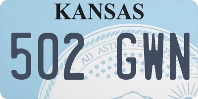 KS license plate 502GWN