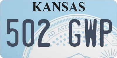 KS license plate 502GWP