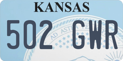 KS license plate 502GWR