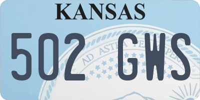 KS license plate 502GWS