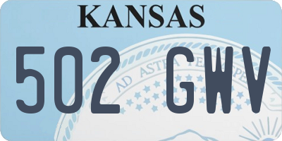 KS license plate 502GWV