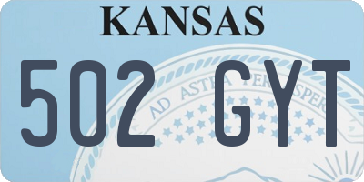 KS license plate 502GYT