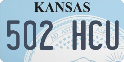 KS license plate 502HCU