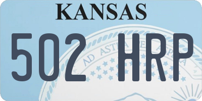 KS license plate 502HRP