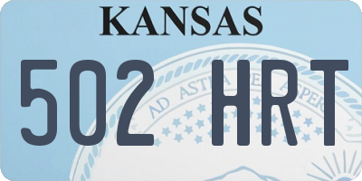 KS license plate 502HRT