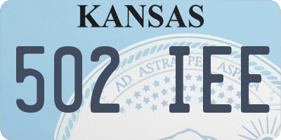KS license plate 502IEE