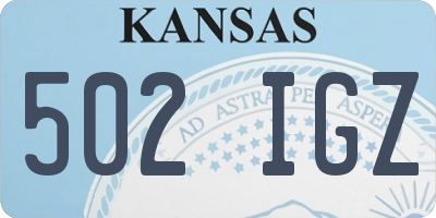 KS license plate 502IGZ