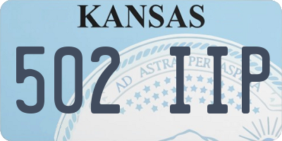 KS license plate 502IIP