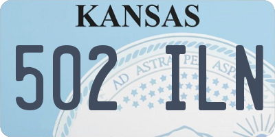 KS license plate 502ILN