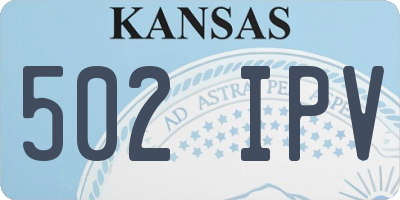 KS license plate 502IPV