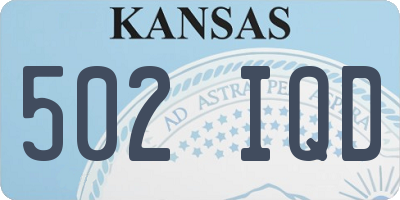 KS license plate 502IQD