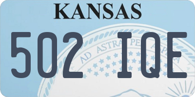 KS license plate 502IQE