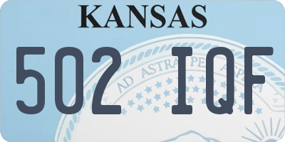KS license plate 502IQF