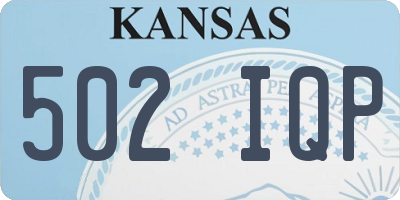 KS license plate 502IQP