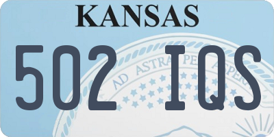 KS license plate 502IQS
