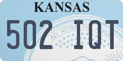 KS license plate 502IQT