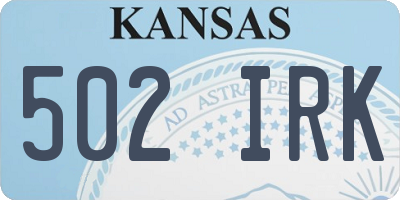 KS license plate 502IRK