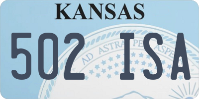 KS license plate 502ISA