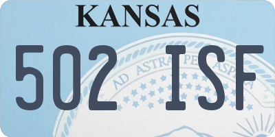 KS license plate 502ISF