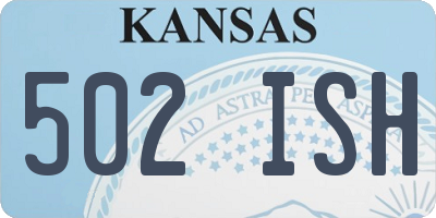KS license plate 502ISH