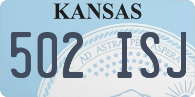 KS license plate 502ISJ