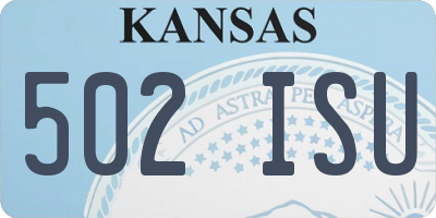 KS license plate 502ISU