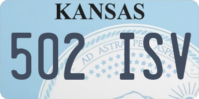 KS license plate 502ISV