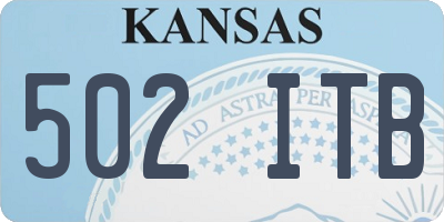 KS license plate 502ITB