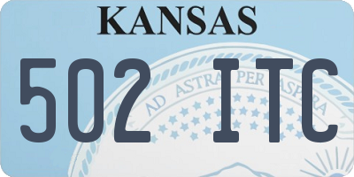 KS license plate 502ITC