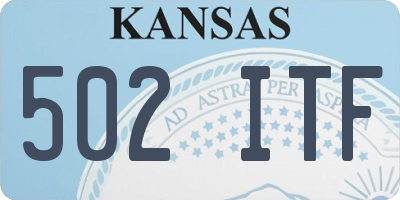 KS license plate 502ITF