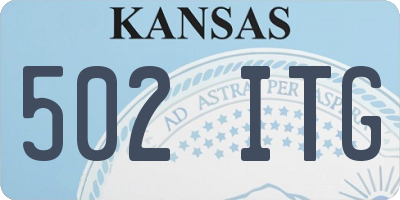 KS license plate 502ITG