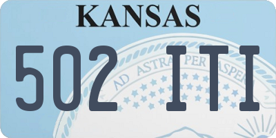 KS license plate 502ITI