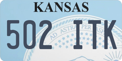KS license plate 502ITK