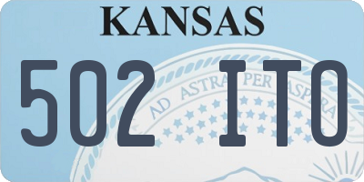 KS license plate 502ITO