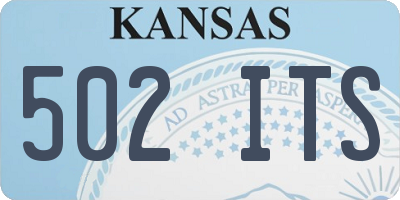 KS license plate 502ITS