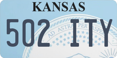 KS license plate 502ITY