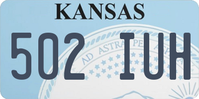 KS license plate 502IUH