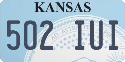 KS license plate 502IUI