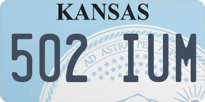 KS license plate 502IUM
