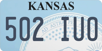 KS license plate 502IUO